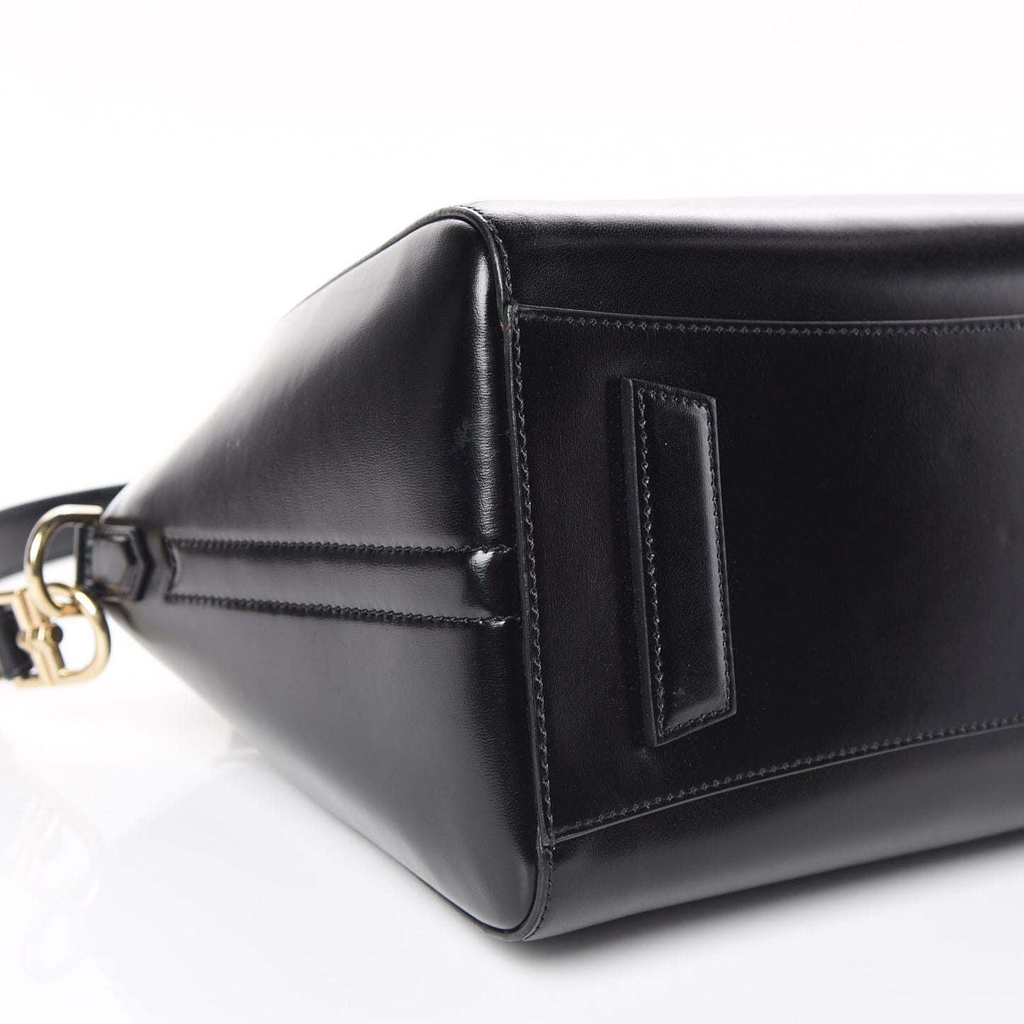 Shiny Lord Calfskin Small Antigona Black