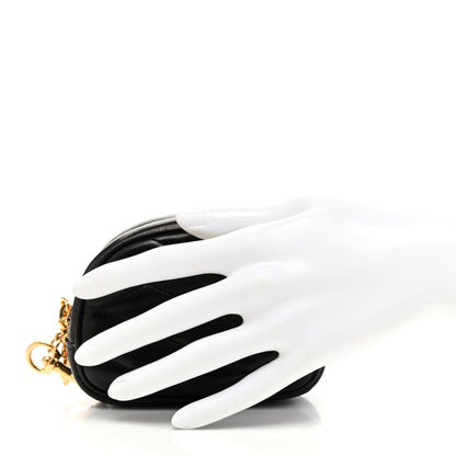 Saint Laurent Lambskin Quilted Lolita Cosmetic Pouch Black 2 of 7
