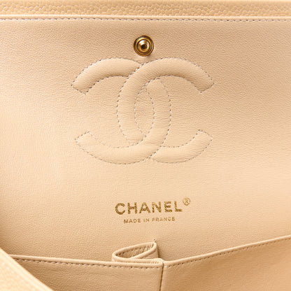 Chanel Caviar Quilted Medium Double Flap Beige 6 of 11