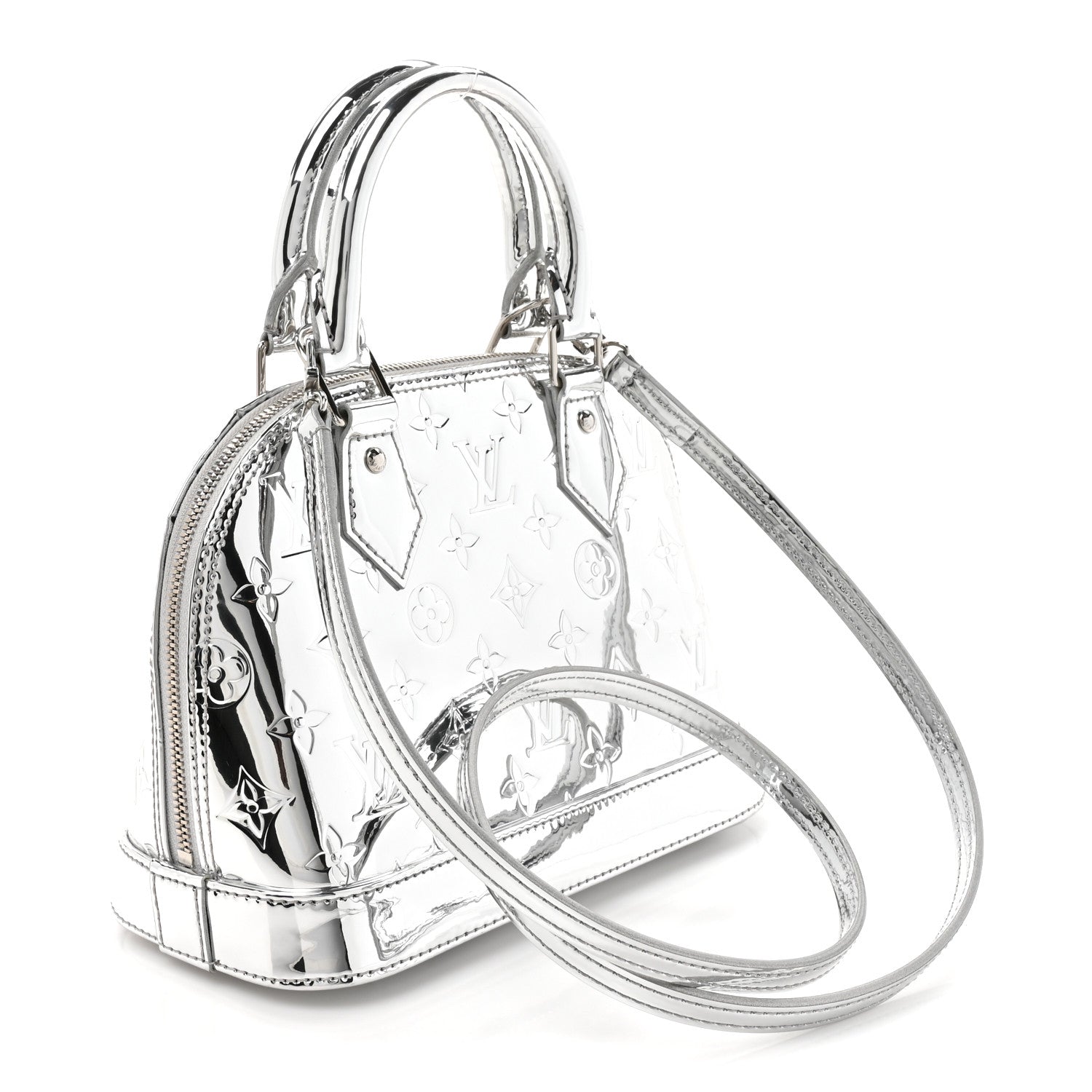 Louis Vuitton Monogram Miroir Alma BB Silver 3 of 11