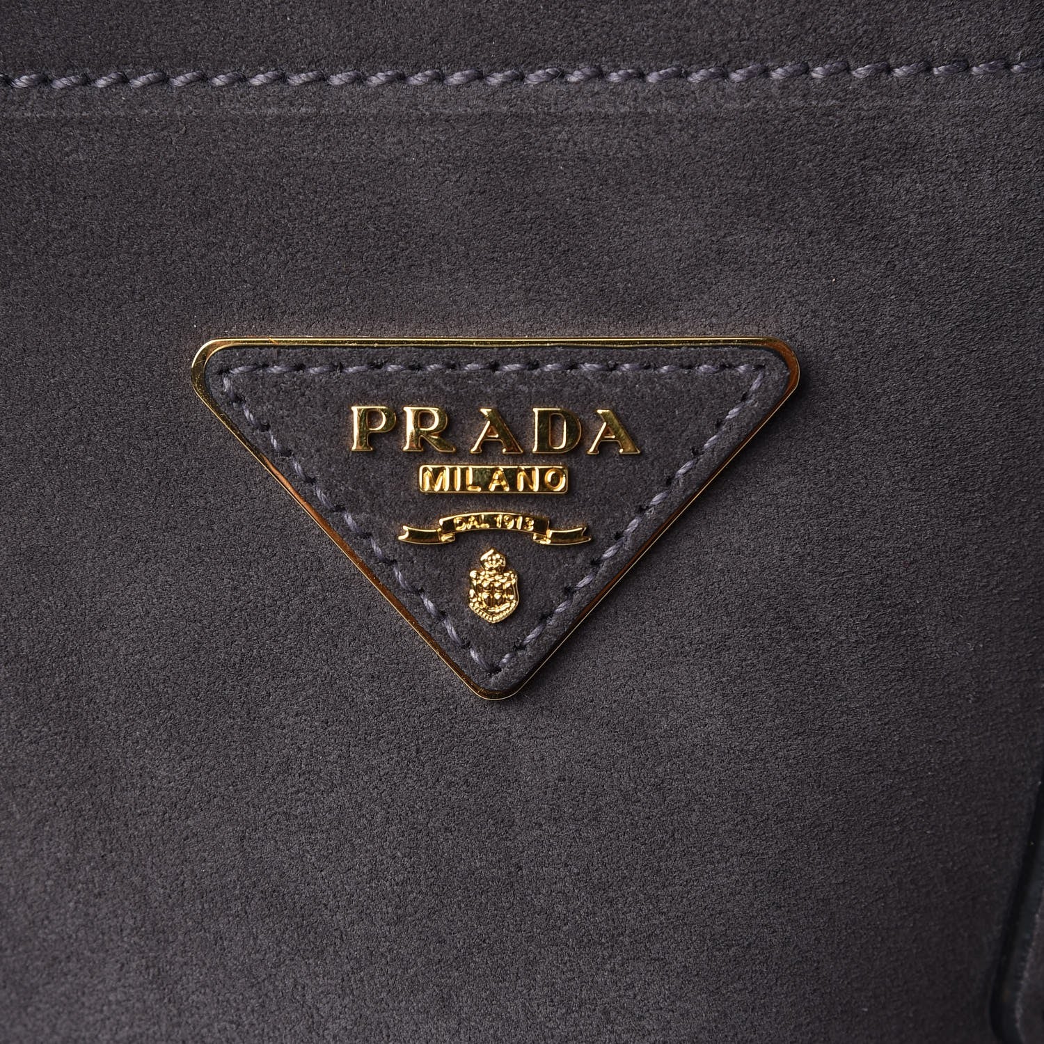 Prada Scamosciato Suede Medium Double Bag Tote Grigio 8 of 8