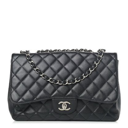 Chanel Caviar Quilted Jumbo Single Flap Black 1 of 6