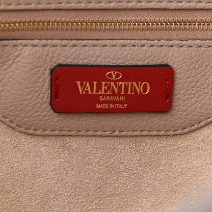 Valentino Garavani Grained Calfskin Rockstud Shoulder Tote Poudre 6 of 11