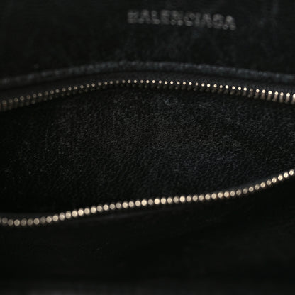 Balenciaga Grained Calfskin Small Hourglass Top Handle Bag Black 10 of 12