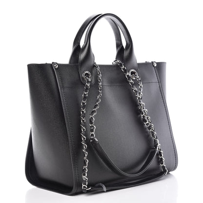 Chanel Caviar Small Studded Deauville Tote Black 3 of 9