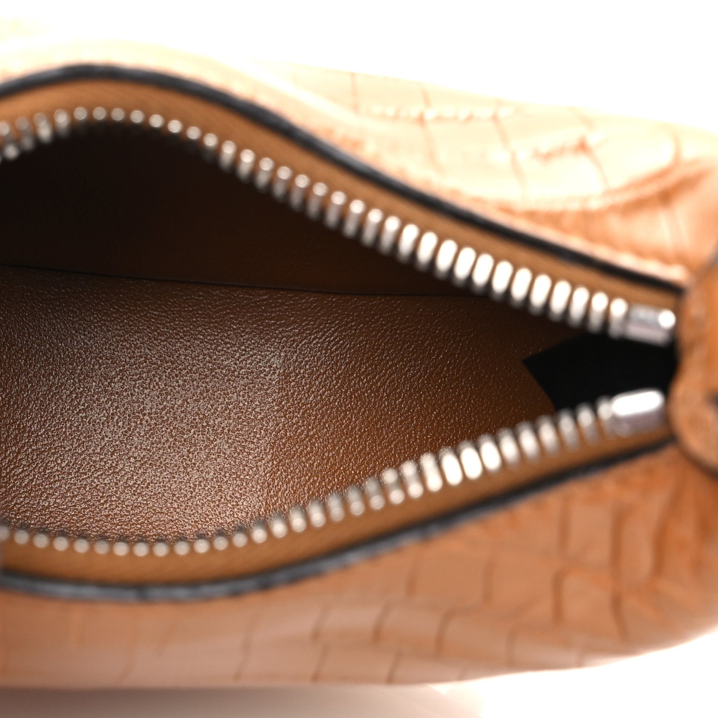 Crocodile Nano Fendigraphy Hobo Charm Caramello