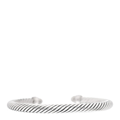 David Yurman Sterling Silver Black Diamond 5mm Cable Classics Bracelet 3 of 4