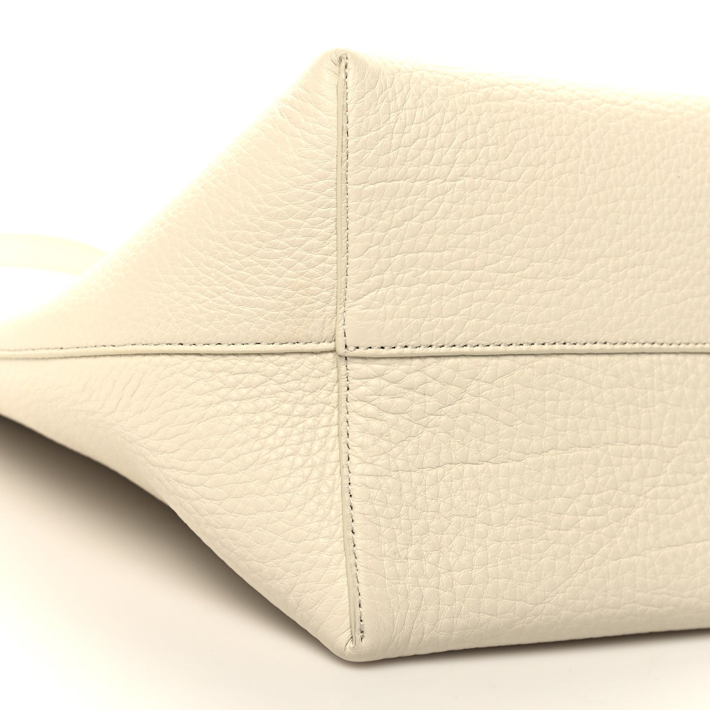 Grained Calfskin Medium N/S Park Tote Ivory