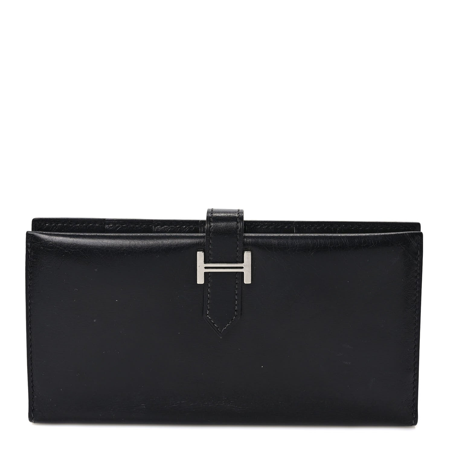 Hermes Box Bearn Gusset Wallet Black 1 of 6