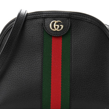Gucci Calfskin GG Web Small Ophidia Dome Shoulder Bag Black 7 of 9