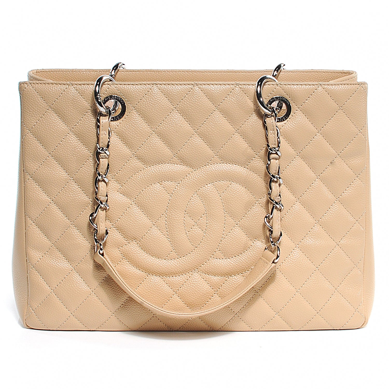 Chanel Caviar Quilted Grand Shopping Tote GST Beige 1 of 9