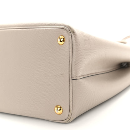 Prada Saffiano Cuir Small Double Bag Pomice 12 of 14