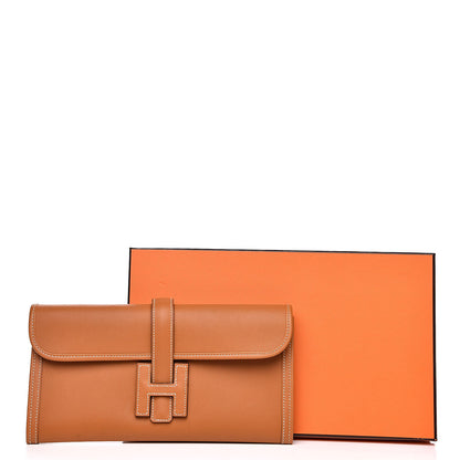 Hermes Evercolor Jige Elan 29 Clutch Toffee 10 of 10
