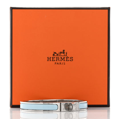Hermes Enamel Mini Clic Kelly Bracelet GM Bleu Polaire 6 of 6