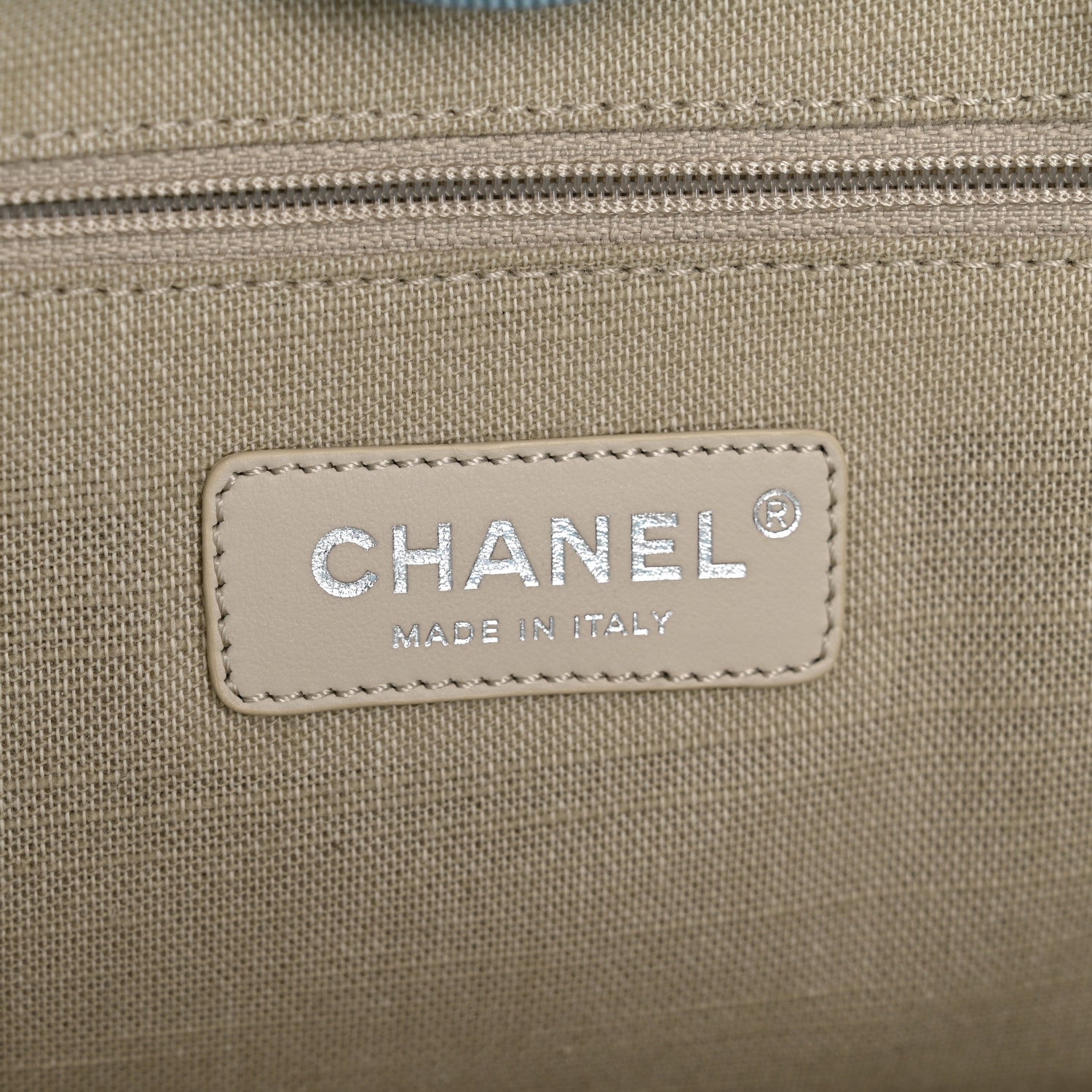 Chanel Mixed Fibers Small Deauville Tote Light Blue 7 of 12