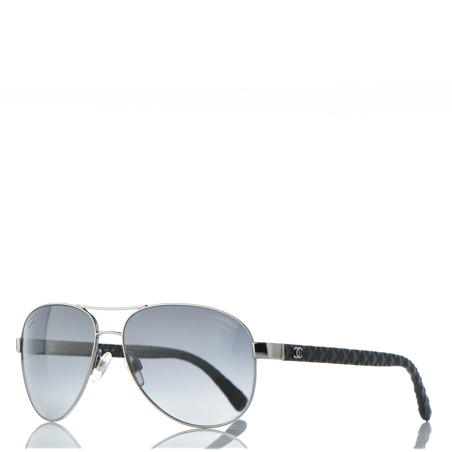 Chanel Pilot Summer Polarized Aviator Sunglasses 4204-Q Black 1 of 9