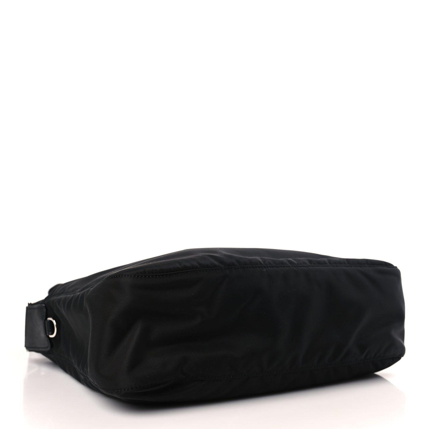 Re-Nylon Vela Saffiano Pocket Double Zip Messenger Bag Black
