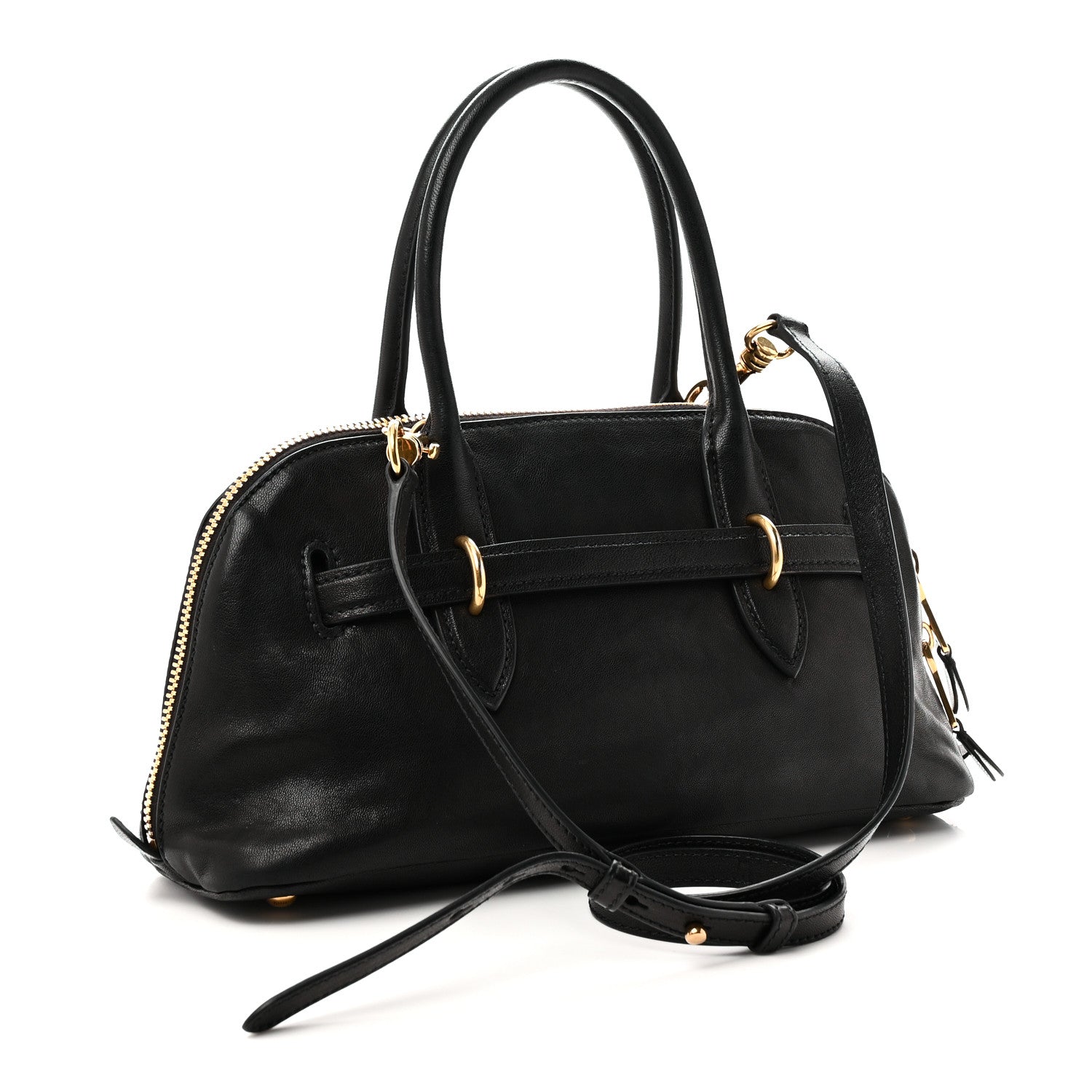 Miu Miu Nappa Aviator Regular Aventure Bag Black 3 of 9