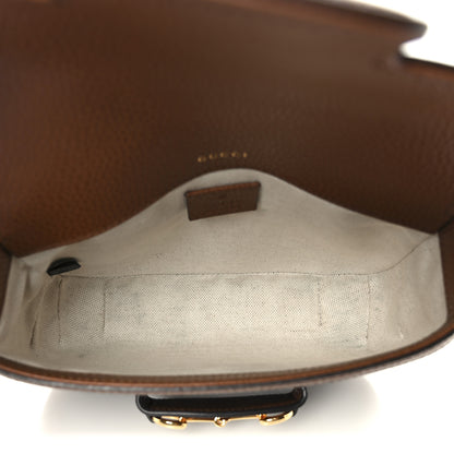 Gucci New Denim GG Monogram Dollar Calfskin Web Mini Horsebit 1955 Shoulder Bag Blue Tea Cuir Epilog 5 of 13