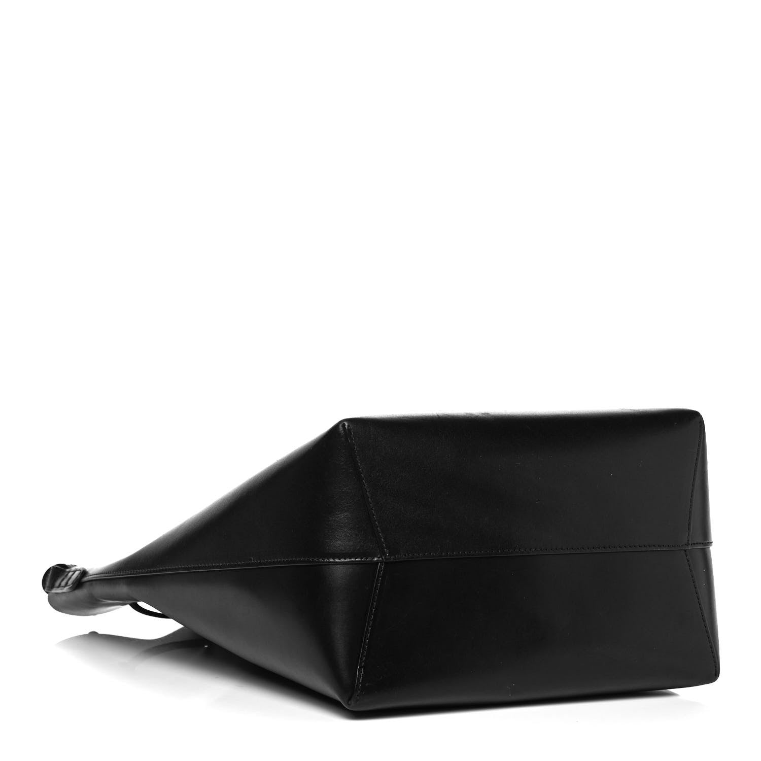 Mansur Gavriel Vegetable Tanned Calfskin Bucket Bag Black Royal 4 of 9