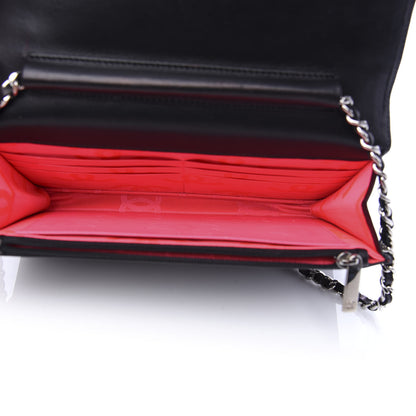 Chanel Calfskin Quilted Cambon Wallet On Chain WOC Black 5 of 11