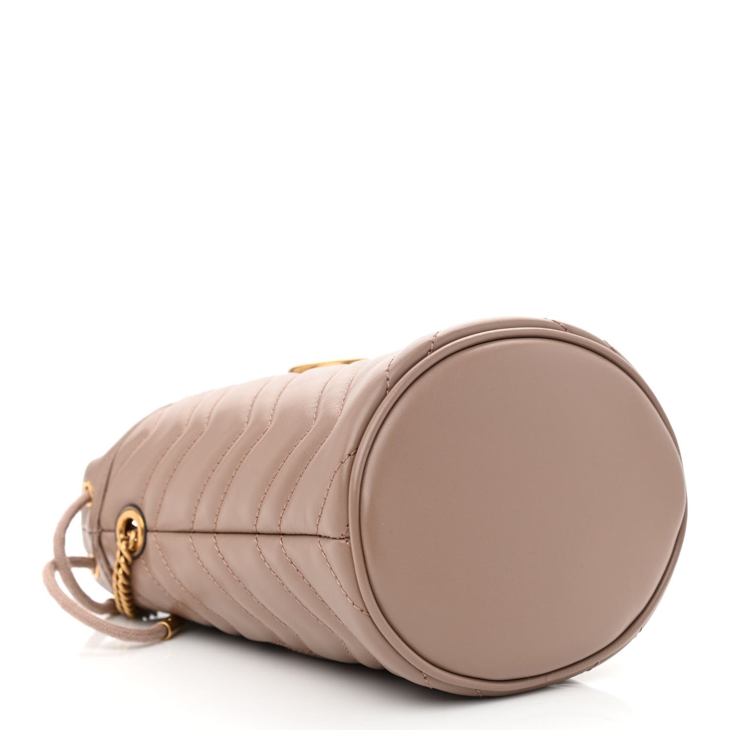 Calfskin Matelasse Mini GG Marmont 2.0 Bucket Bag Porcelain Rose