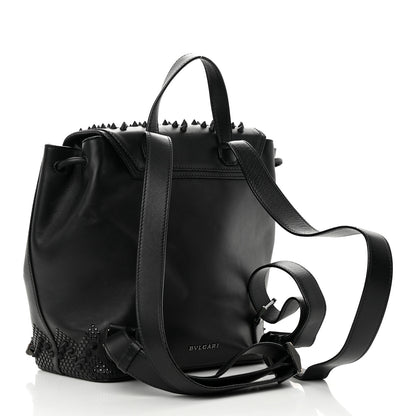 Bulgari X NICHOLAS KIRKWOOD Calfskin Studded Serpenti Forever Backpack Black 3 of 26
