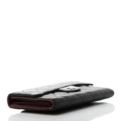 Chanel Lambskin Quilted Large Flap Wallet Black 4 of 14