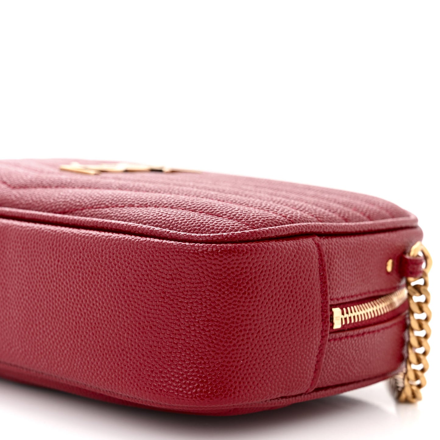 Grain De Poudre Matelasse Monogram Mini Lou Camera Bag Opyum Red