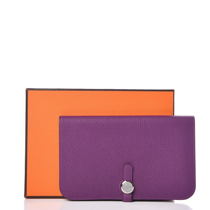 Hermes Togo Dogon Duo Wallet Ultraviolet 9 of 9