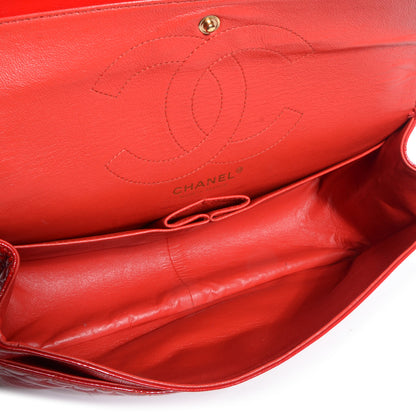 Chanel Crackled Patent Calfskin Puzzle 2.55 Reissue 226 Flap Red 5 of 9