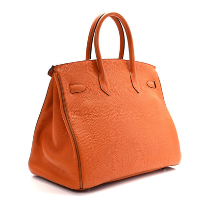 Hermes Togo Birkin 35 Potiron Gold 2 of 9