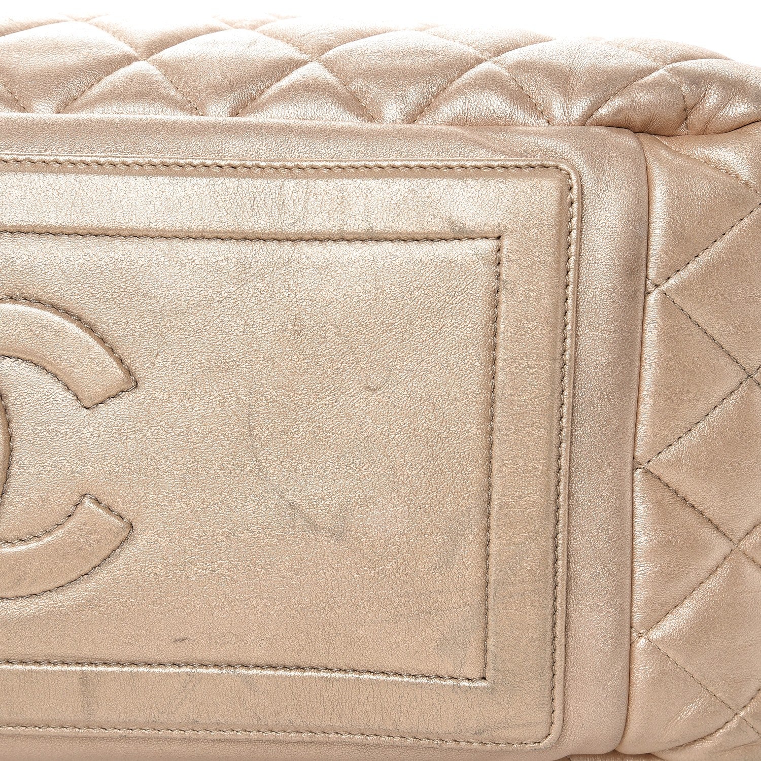 Chanel Metallic Lambskin Coco Cocoon Bowler Light Gold 12 of 16