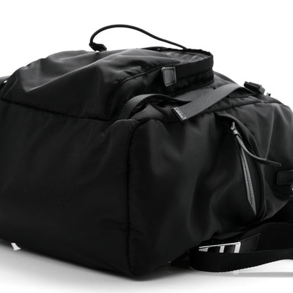 Prada Re-Nylon Saffiano Logo Double Buckle Backpack Black 9 of 9