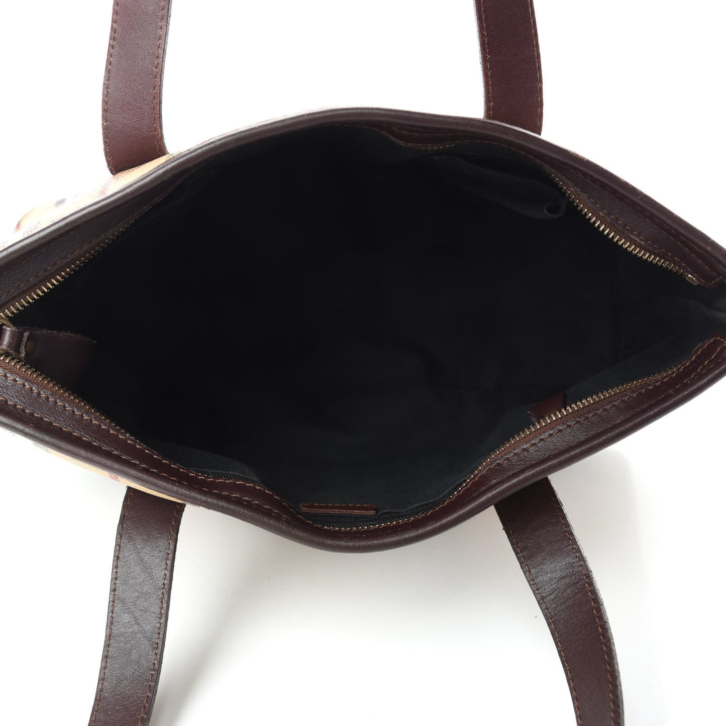 Haymarket Check Studded Tote Bag Chocolate