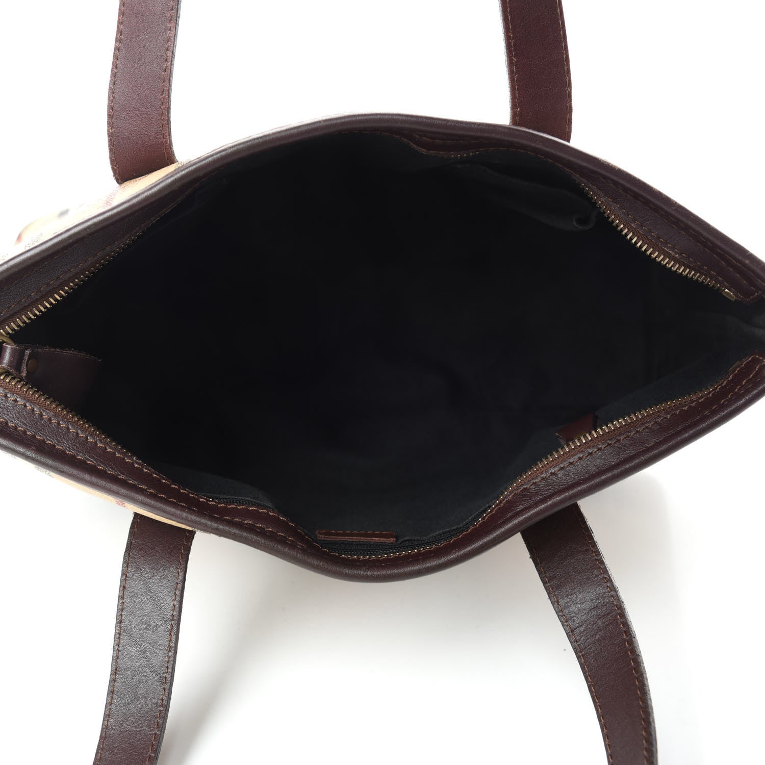 Burberry Haymarket Check Studded Tote Bag Chocolate 5 of 10