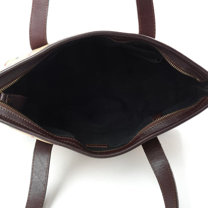 Burberry Haymarket Check Studded Tote Bag Chocolate 5 of 10