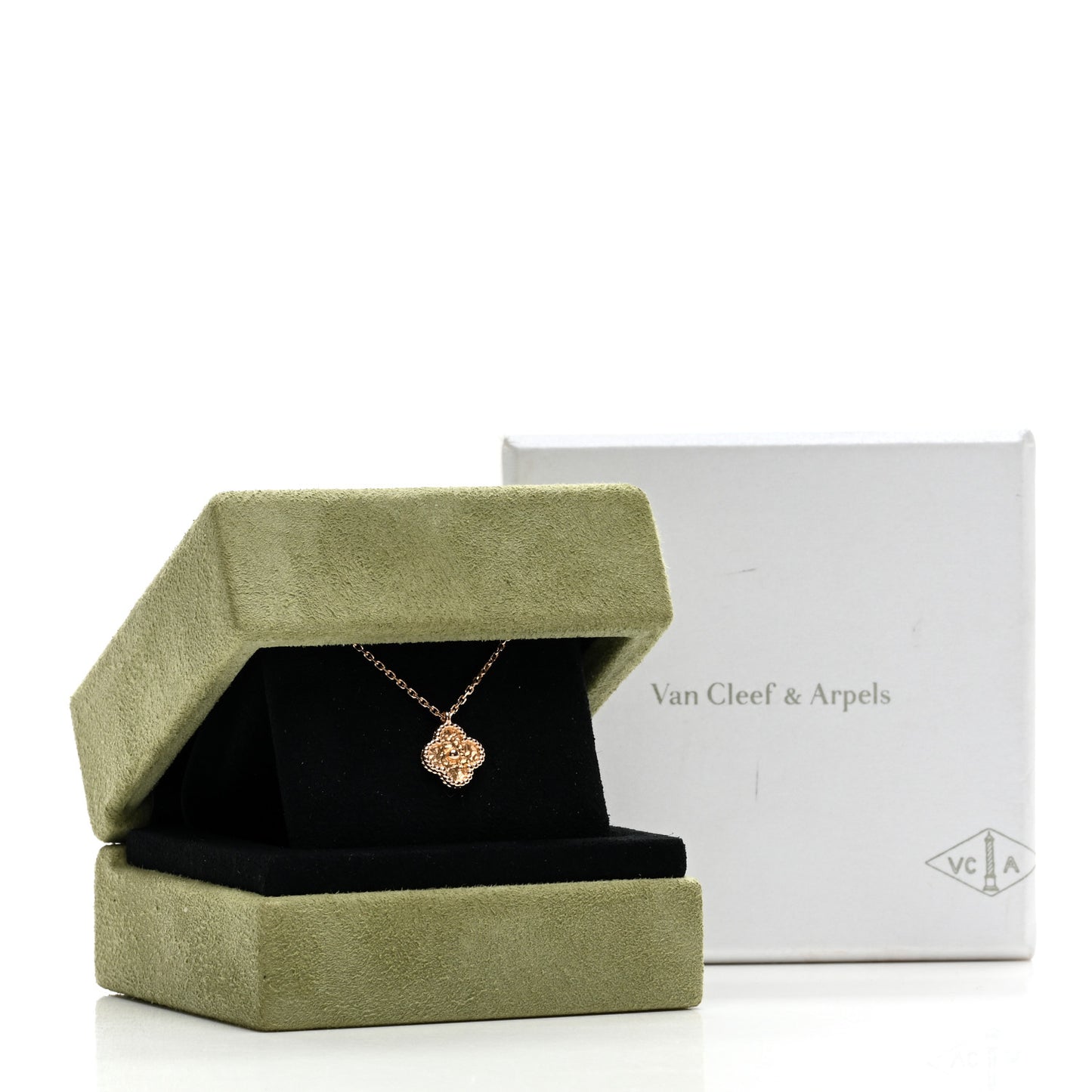 18K Rose Gold Sweet Alhambra Pendant Necklace