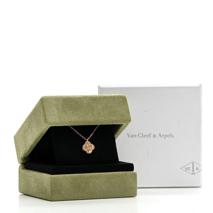 Van Cleef & Arpels 18K Rose Gold Sweet Alhambra Pendant Necklace 6 of 6