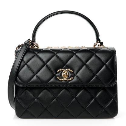 Chanel Lambskin Quilted Small Trendy CC Dual Handle Flap Bag Black 1 of 12