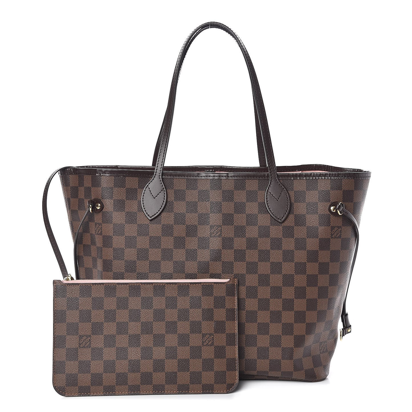 Damier Ebene Neo Neverfull MM Rose Ballerine