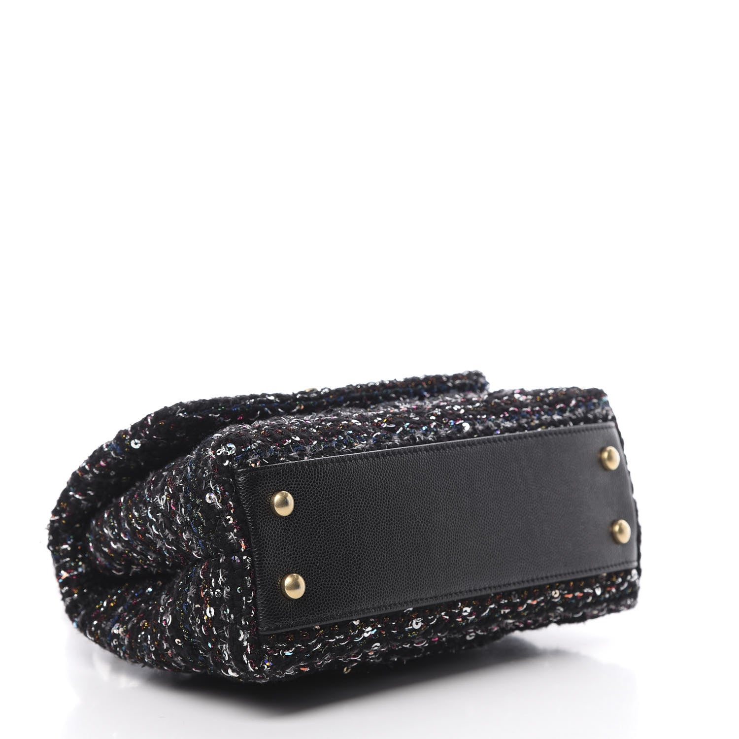 Chanel Tweed Sequin Mini Coco Handle Flap Black 5 of 12