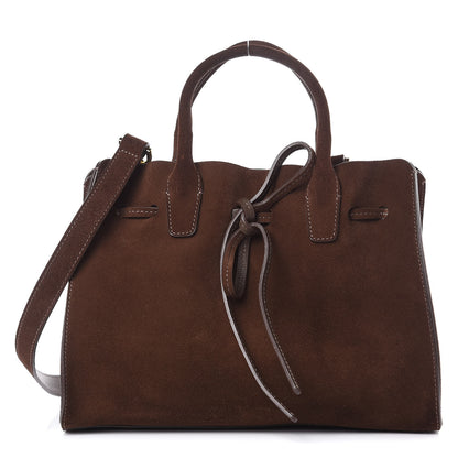 Mansur Gavriel Suede Mini Sun Bag Chocolate 1 of 13