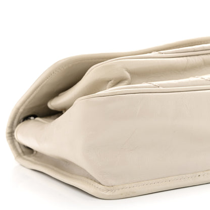 Saint Laurent Crinkled Calfskin Matelasse Monogram Baby Niki Chain Satchel Ivory 9 of 10