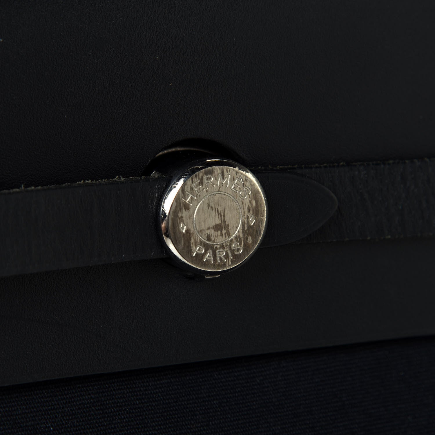 Hermes Toile Vache Calfskin Herbag 30 PM Backpack Black 5 of 5