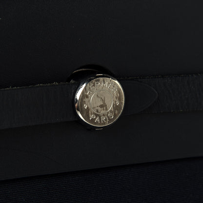 Hermes Toile Vache Calfskin Herbag 30 PM Backpack Black 5 of 5