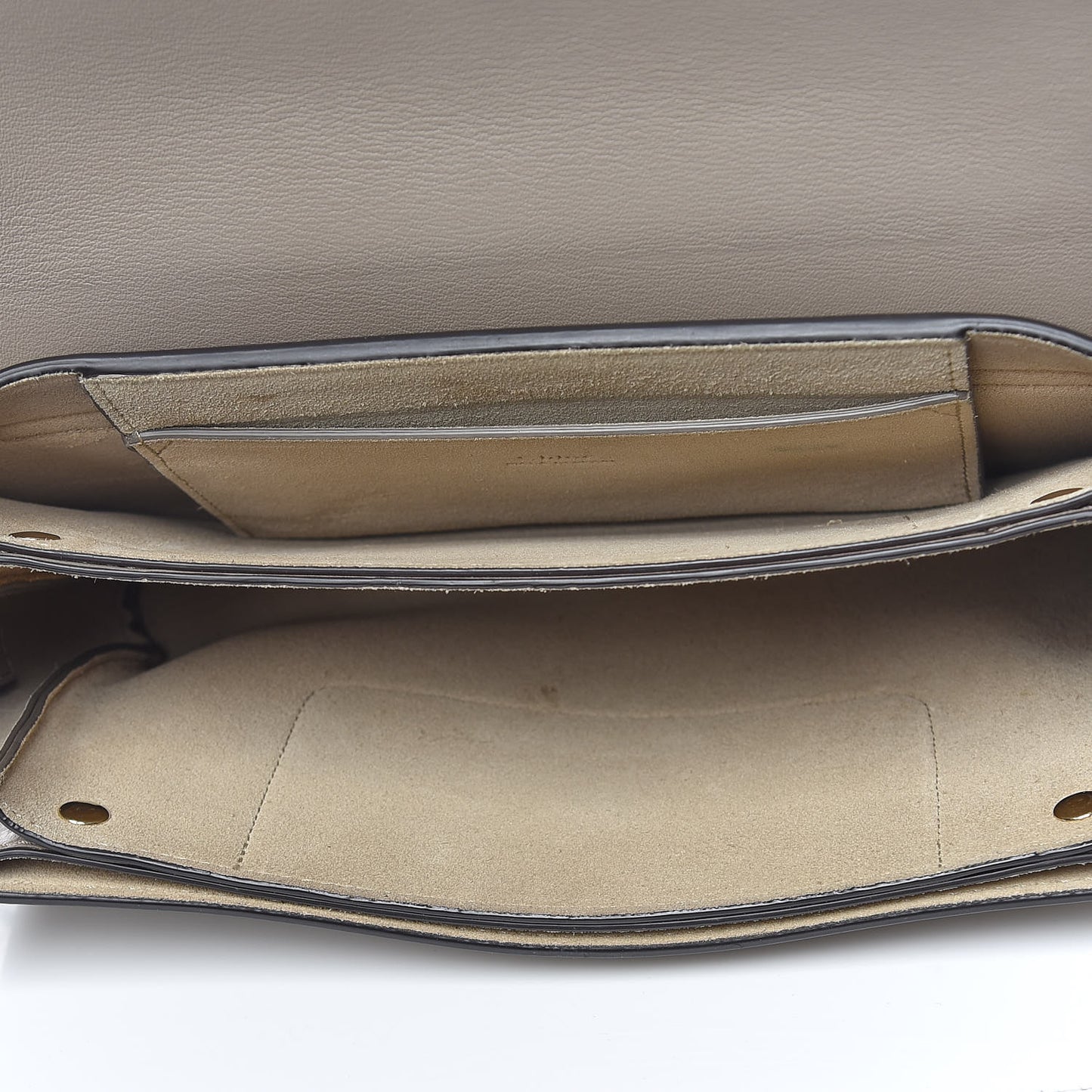 Suede Calfskin Small Faye Shoulder Bag Motty Grey