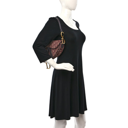 Christian Dior Oblique Saddle Bag Burgundy 2 of 9