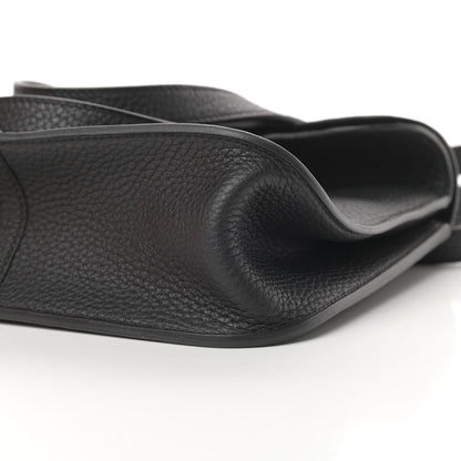 Hermes Taurillon Clemence Halzan 25 Black 12 of 13