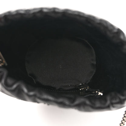 Gucci Sequin Mini GG Marmont 2.0 Bucket Bag Black 5 of 9